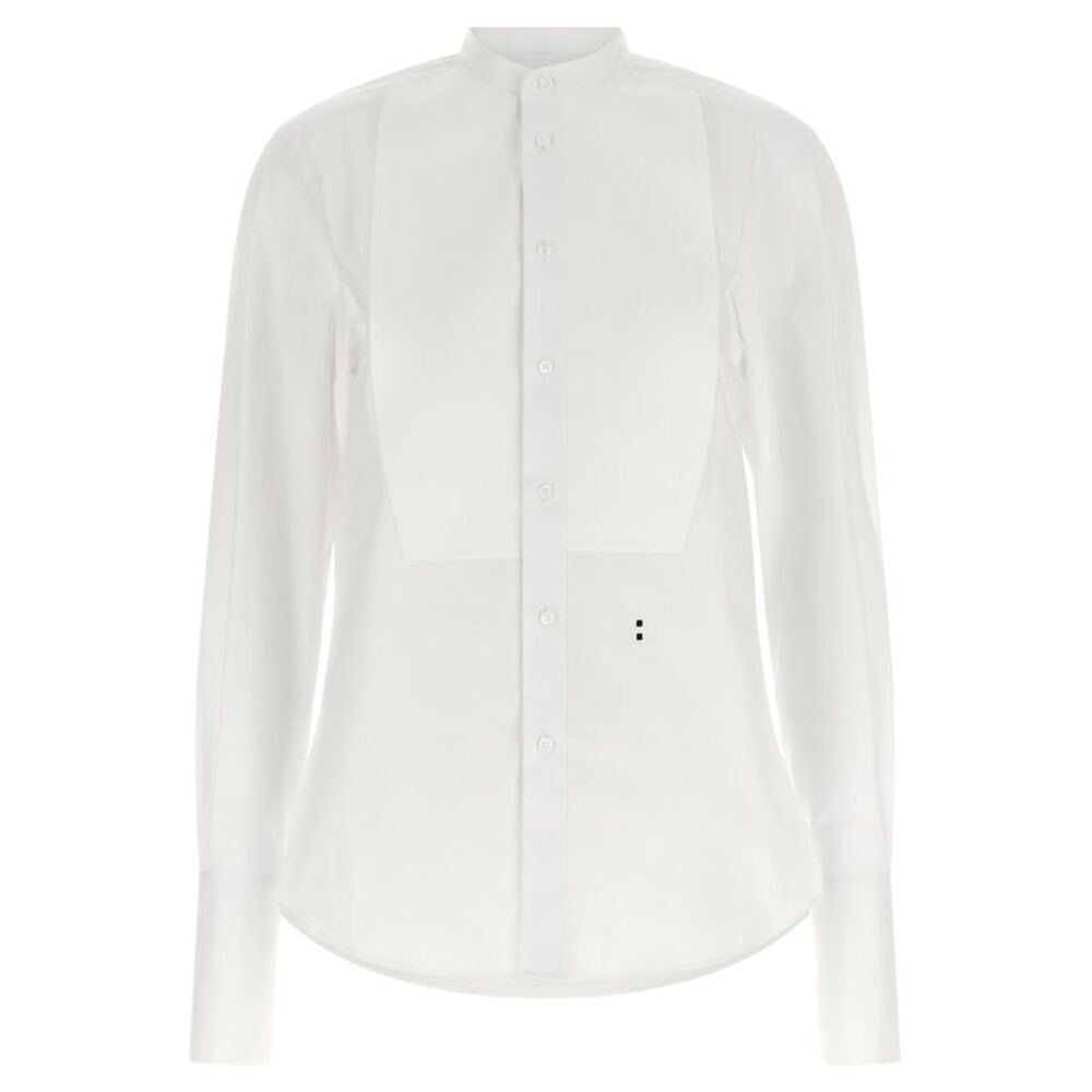 Fendi Women Poplin Shirt With Plastron Piqué